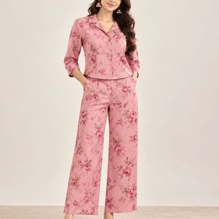 Blush Printed Co-ord Set