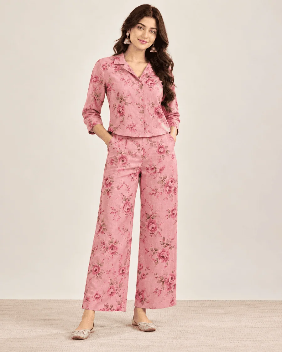Blush Printed Co-ord Set