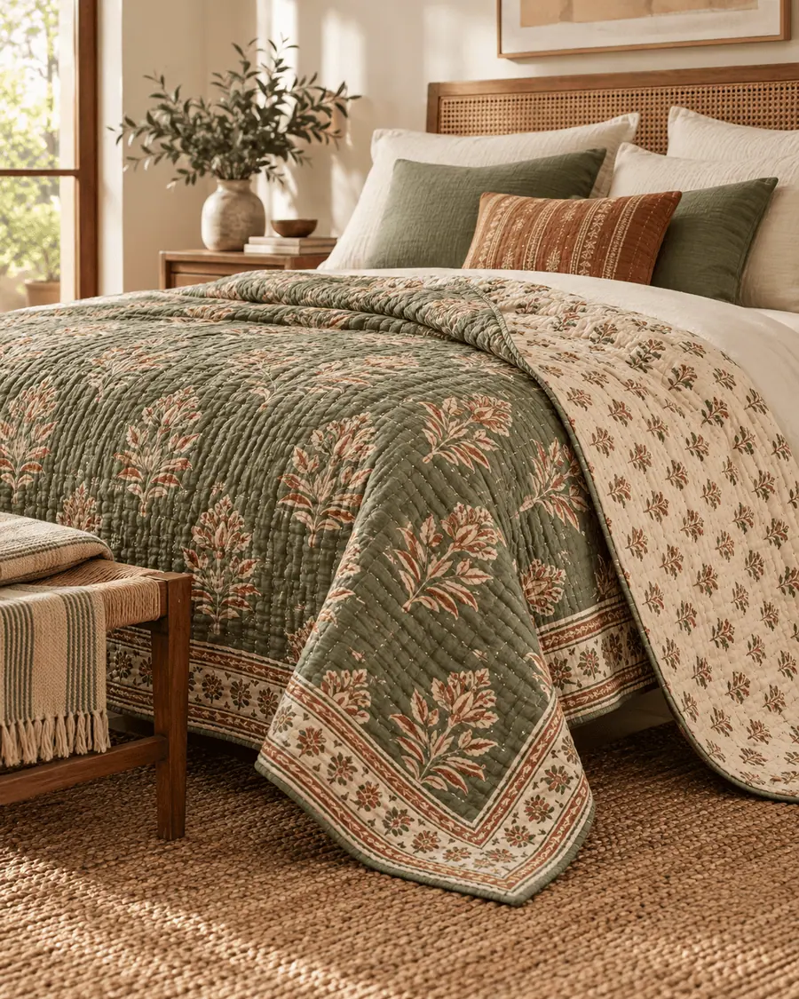 Reversible Handloom Quilt